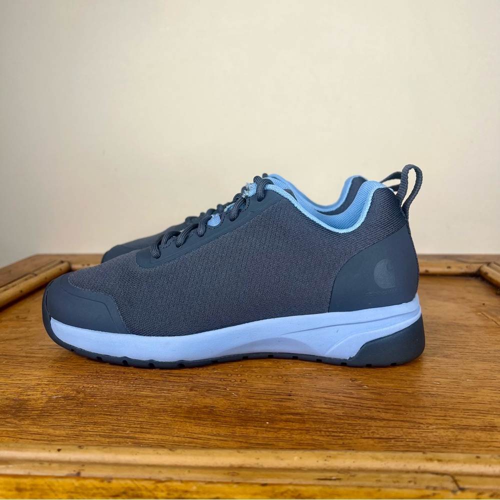 Carhartt Women’s Force SD Nano Toe Work Sneaker Sz 6.5 Charcoal Grey Powder Blue